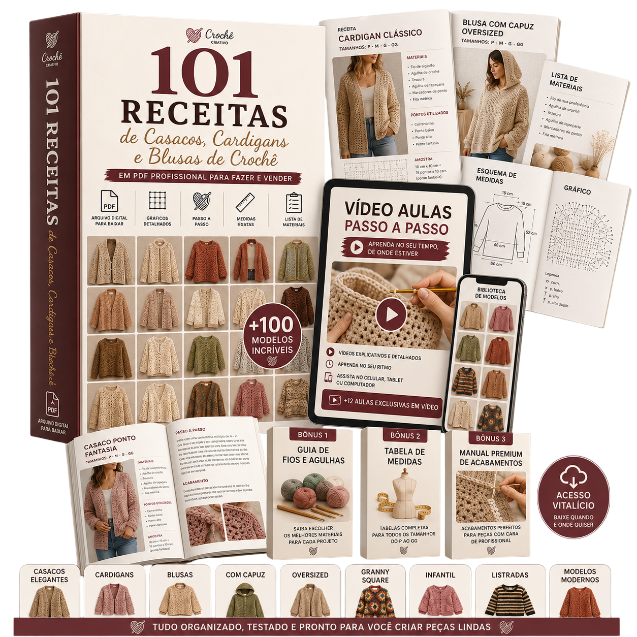 Mockup do plano completo com receitas e bônus